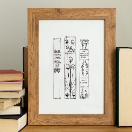 Commissioned pen and ink shelf portrait
